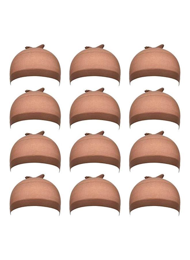 نيبمينينت طقم قبعات للشعر المستعار مكون من 12 قطع بيج