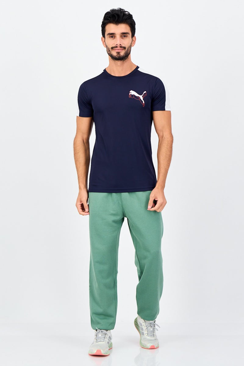 PUMA Men Slim Fit Short Sleeve Training T-shirt, Dark Navy - Image 4