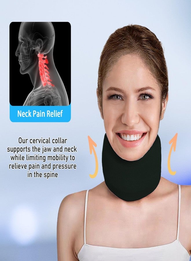 LEEVEEL Neck Stretcher for Pain Relief,Neck Support After Whiplash or Injury Adjustable Neck Collar for Sleeping Universal Neck Braces for Women&Men (Black, L-19.29"X3.54") - Image 4