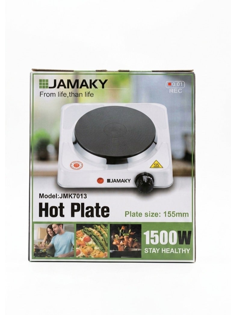 jamaky 1500W Electric Hot Plate Stove – 155mm Heating Plate Fast & Easy Use - Image 1