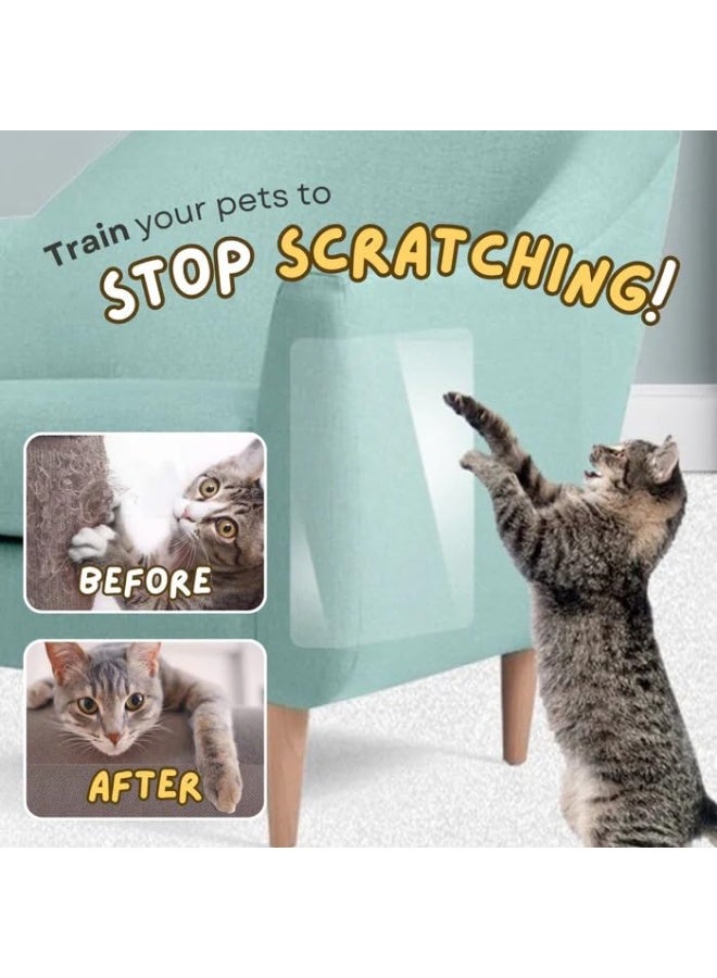 Anti-Scratch Tape Sheets for Cats & Dogs – Transparent Furniture Protectors – Pet Deterrent Sticker Sheets for Sofas, Doors, Carpets & More - Image 1
