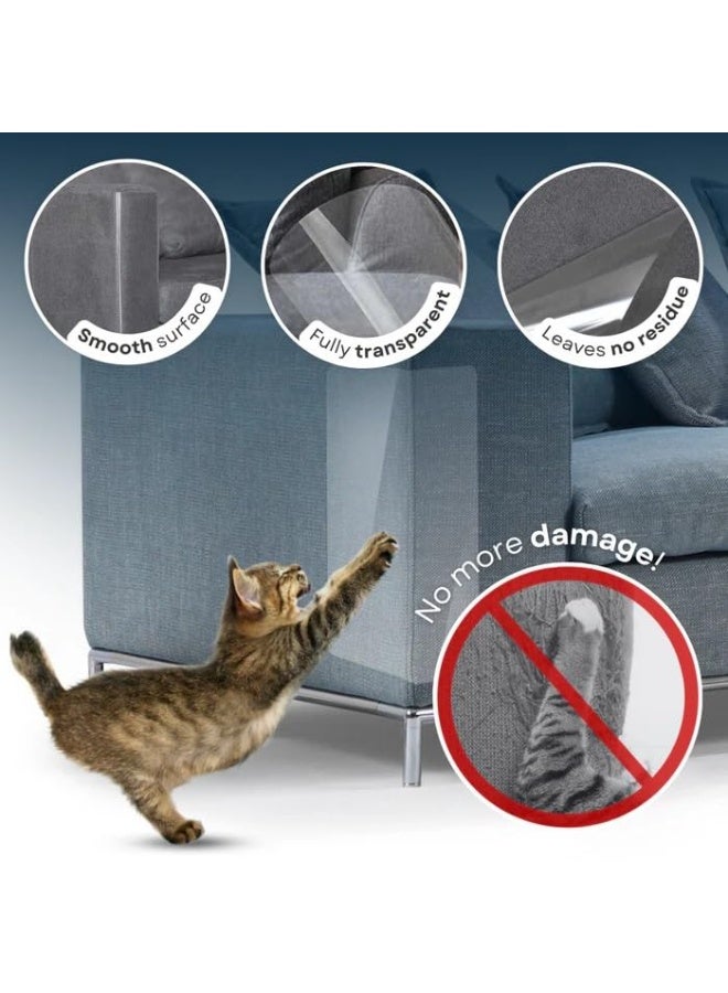 Anti-Scratch Tape Sheets for Cats & Dogs – Transparent Furniture Protectors – Pet Deterrent Sticker Sheets for Sofas, Doors, Carpets & More - Image 2
