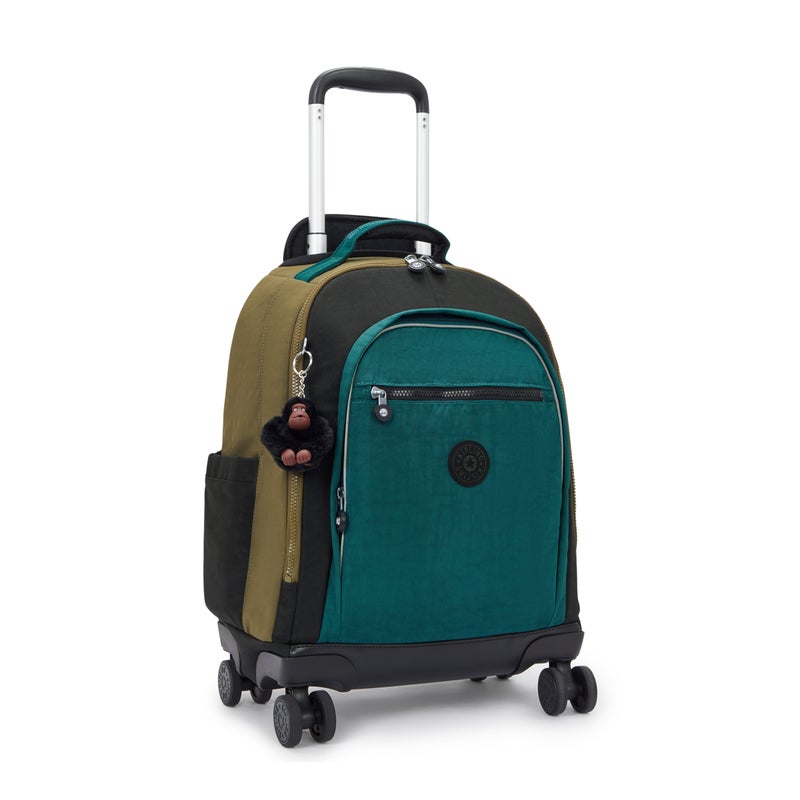 Kipling  New Zea Black Khaki Bl Large Wheeled Backpack with Laptop Compartment I5246-5FY - Image 5