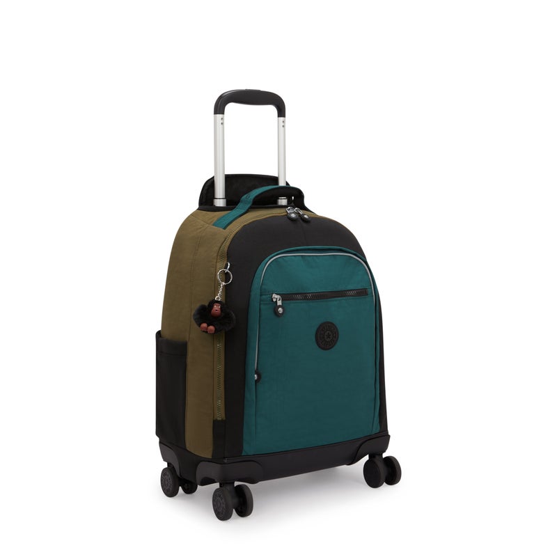 Kipling  New Zea Black Khaki Bl Large Wheeled Backpack with Laptop Compartment I5246-5FY - Image 4