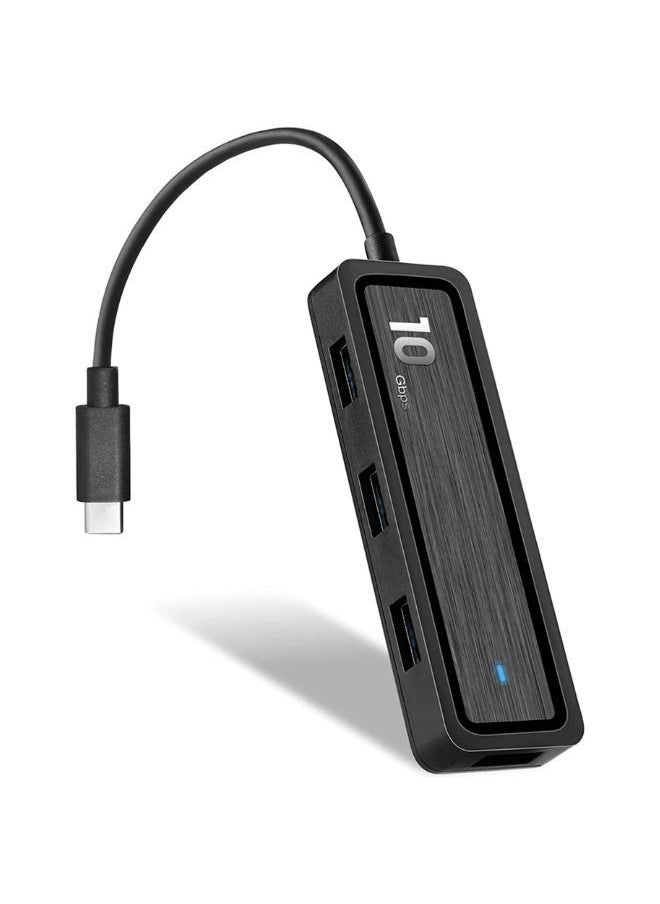 XLT 6 in 1 USB C Hub Multiport Type C 10Gpbs Support USB 3.2 Storage Devices SD TF Card Reader Slot 4 USB 3.2 Ports Compatible  - Image 1
