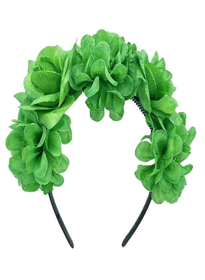 بيسماهير عصابات رأس من BASEMMAHER لعيد القديس باتريك، عصابة رأس إيرلندية خضراء مزينة بالزهور، تاج من الزهور، أغطية رأس مكسيكية، إكسسوارات أزياء للنساء، عيد القديس باتريك، حفلات السفر، المهرجانات، أغطية رأس للعطلات - Image 2