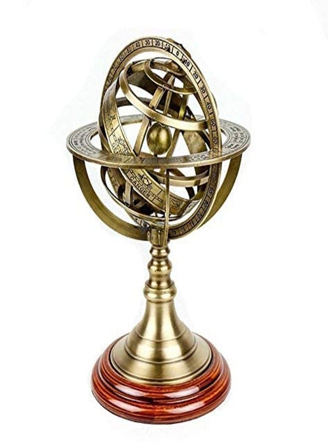 SIAN Brass Armillary Sphere Astrolabe Nautical Marine Globe Compass for Homme Décor - Image 2