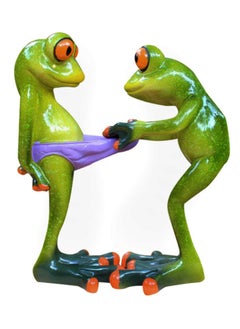 Frog Figurines Decor Funny Creative Craft Resin Green Frog Sculpture Statue for Home Office Desk Tabletop Bathroom Decoration, Ornament Gift (Frog Pull Pants)