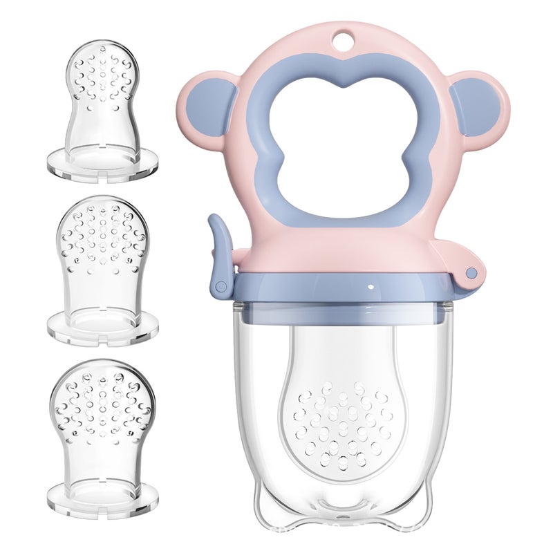kismube Baby Fruit Feeding Teether Chew Bag with Silicone Nipple - Safe & BPA-Free for Infants 3-6 Months - Image 1