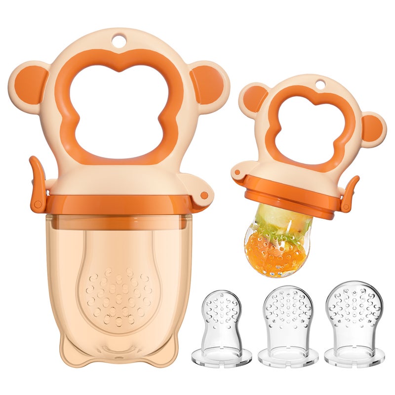 kismube Baby Fruit Feeding Teether Chew Bag with Silicone Nipple - Safe & BPA-Free for Infants 3-6 Months - Image 4