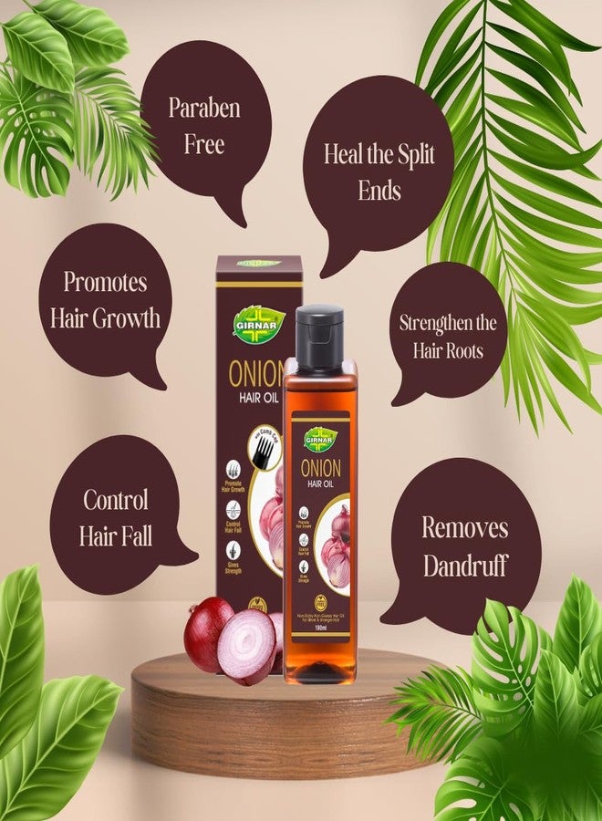 Girnar Onion Oil with Natural Onion Extracts | 180ml - Image 3