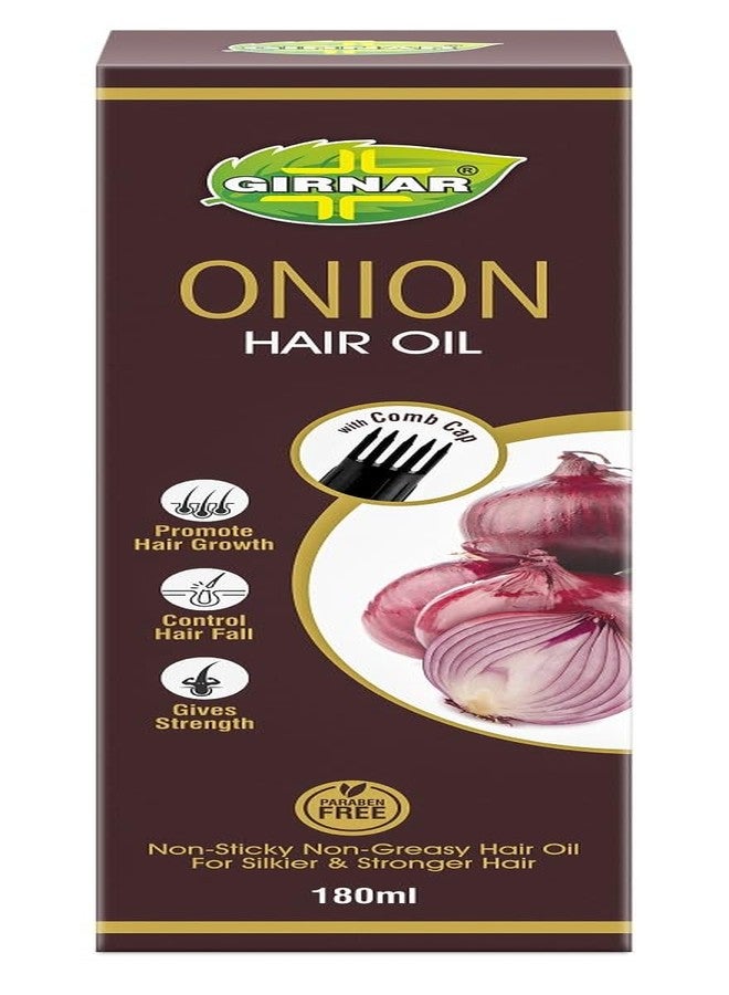 Girnar Onion Oil with Natural Onion Extracts | 180ml - Image 1