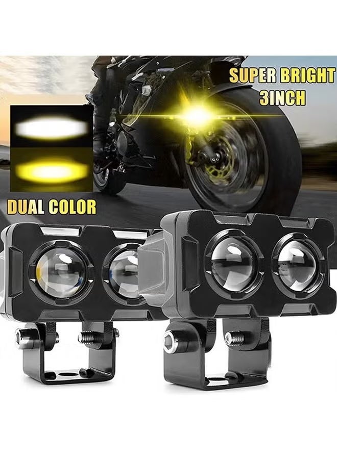 YelaJoy 2PCS Motorcycle Led Pods, Driving Light Super Spotlight Offroad Fog Light, Automotive Light Bar IP68 Waterproof for Jeep Motorcycle SUV, LED Headlights and Auxiliary Spotlights Enhanced Lighting Systems - Image 1