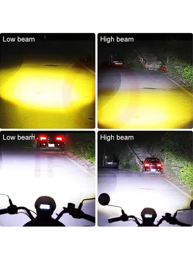 YelaJoy 2PCS Motorcycle Led Pods, Driving Light Super Spotlight Offroad Fog Light, Automotive Light Bar IP68 Waterproof for Jeep Motorcycle SUV, LED Headlights and Auxiliary Spotlights Enhanced Lighting Systems - Image 2