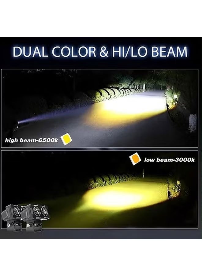 YelaJoy 2PCS Motorcycle Led Pods, Driving Light Super Spotlight Offroad Fog Light, Automotive Light Bar IP68 Waterproof for Jeep Motorcycle SUV, LED Headlights and Auxiliary Spotlights Enhanced Lighting Systems - Image 4