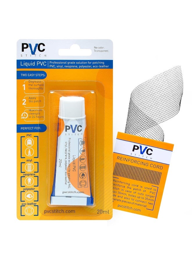 Pvc Stitch  Heavy Duty Repair Kit For Air Mattresses, Waterbeds, Hot Tubs, Above-Ground Pools, Bouncy Houses, Air Mats, Pvc Pipes And Hoses, Punching Bags, And Much More (+ Reinforcing Mesh Cord) - Image 4