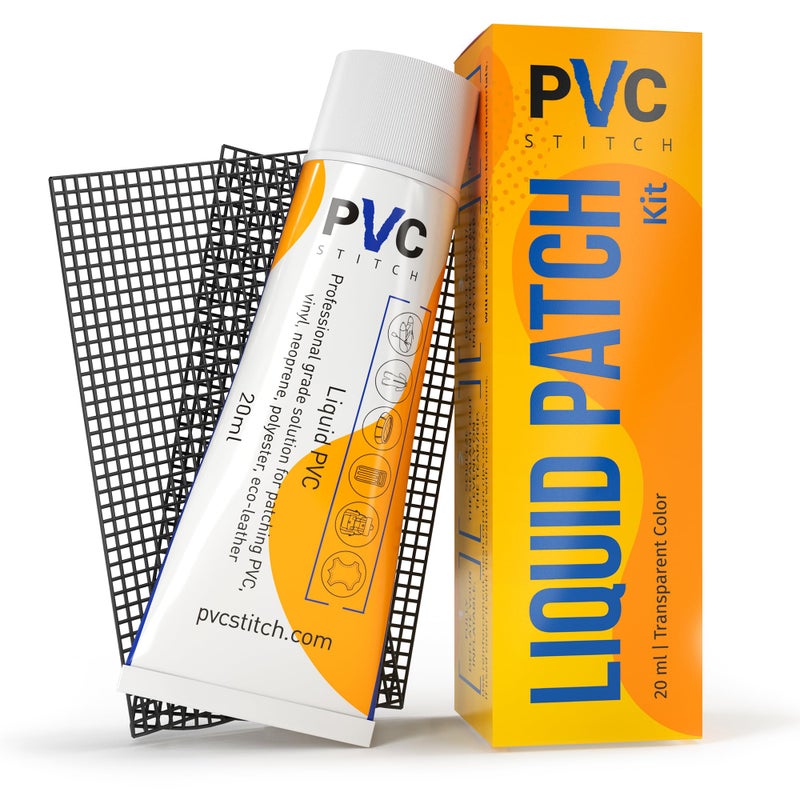 PVC Stitch طقم إصلاح ثقيل من PVC للخيام الهوائية، أسرّة الماء، أحواض الاستحمام الساخنة، حمامات السباحة فوق الأرض، المنازل القابلة للنفخ، حصائر الهواء، أنابيب PVC والخراطيم، أكياس الملاكمة، وأكثر من ذلك (+ حبل شبكي معزز) - Image 1