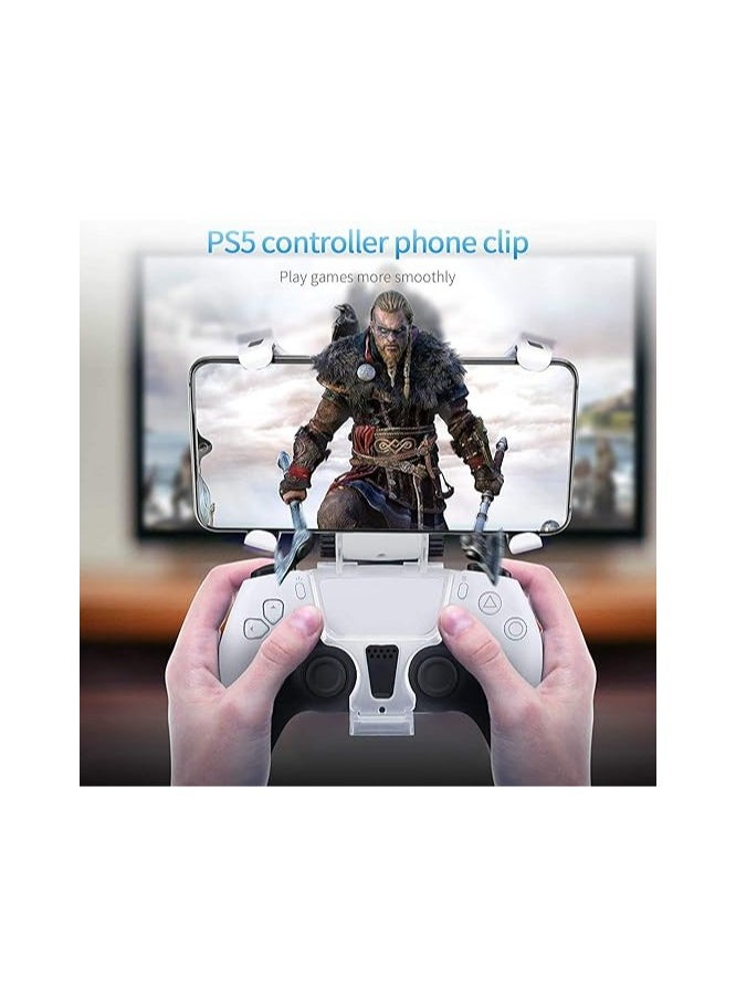 General - Phone Mount Clip for PS5 Controller,Foldable Mobile Phone Holder Cellphone Clamp Gaming Holder Mount Stand Bracket for Playstation 5 Game Controller/PS5 - Image 1