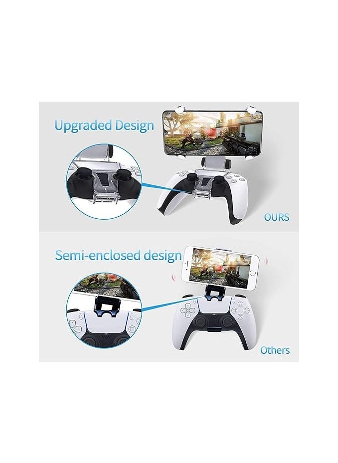 General - Phone Mount Clip for PS5 Controller,Foldable Mobile Phone Holder Cellphone Clamp Gaming Holder Mount Stand Bracket for Playstation 5 Game Controller/PS5 - Image 1