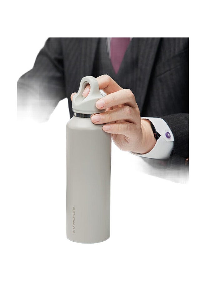 Revomax Student Insulated Water Bottle For Men, Military Training Cup, 316 Stainless Steel, No Thread, Water Bottle, Stylish Gray, 592Ml - Image 2