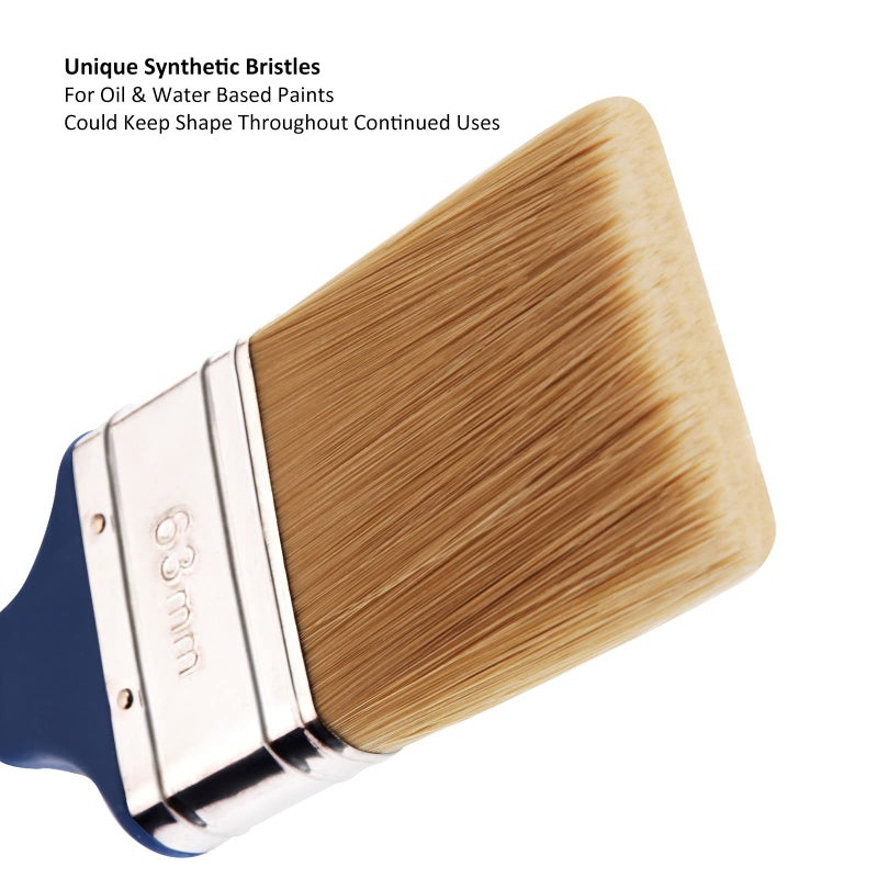 Genixart Extendable Paint Brushes for Walls & Ceiling, Multi Angle Adjustable Masonry Paint Brush for Fence Stain & Wood Varnish (3 Pack) - Image 2