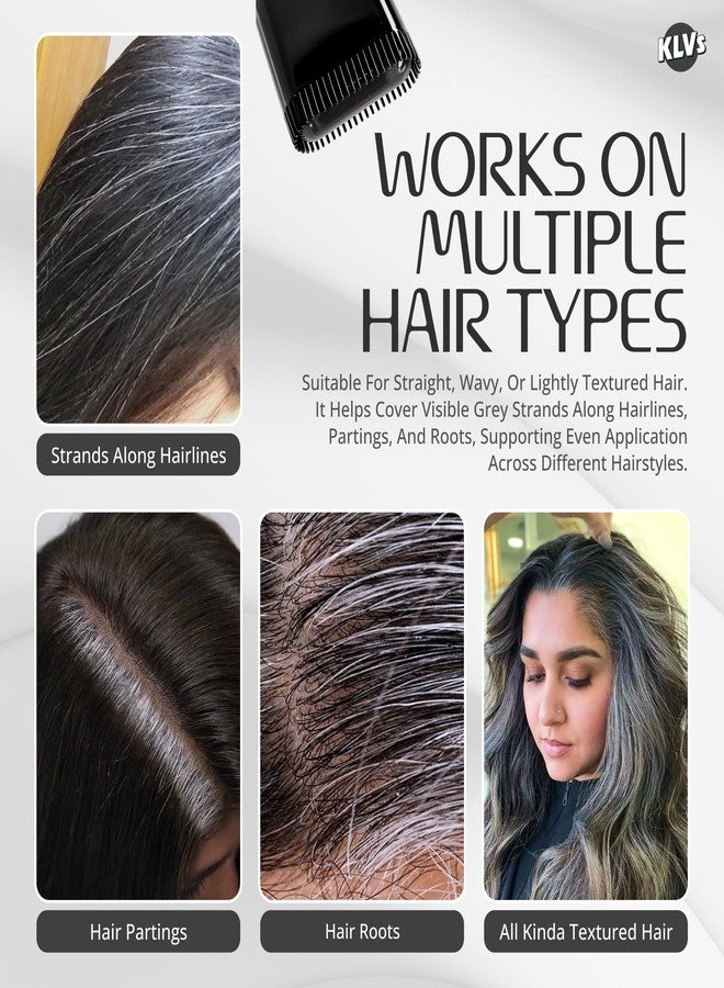 KLVS Hair Colour Comb Stick for Women Black, Hair Stick for Instant Hair Colour Touch Up, Quick Cover Root Touch Up Comb for White Hair Covering, Waterproof Stickm Temporary for Instant (Black Stick) - Image 5