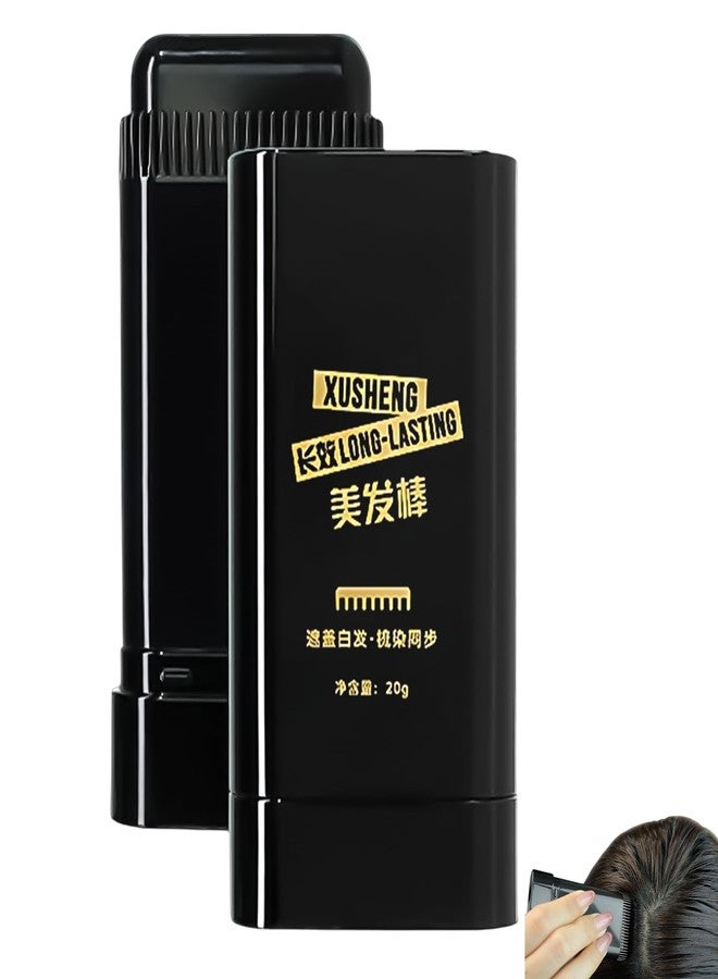 KLVS Hair Colour Comb Stick for Women Black, Hair Stick for Instant Hair Colour Touch Up, Quick Cover Root Touch Up Comb for White Hair Covering, Waterproof Stickm Temporary for Instant (Black Stick) - Image 1