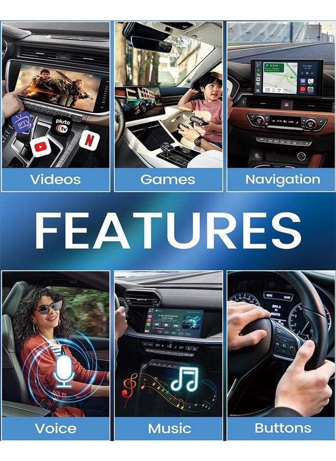 Carlinkit - Carlinkit 8+128G - Wireless CarPlay&Android Auto Adapter,CarPlay Ai Box for car Wired CarPlay,8-Core,Bulit-in GPS,Ultra-Thin,Android 13.0 System,Dual Bluetooth,SIM&TF Card etc - Image 1