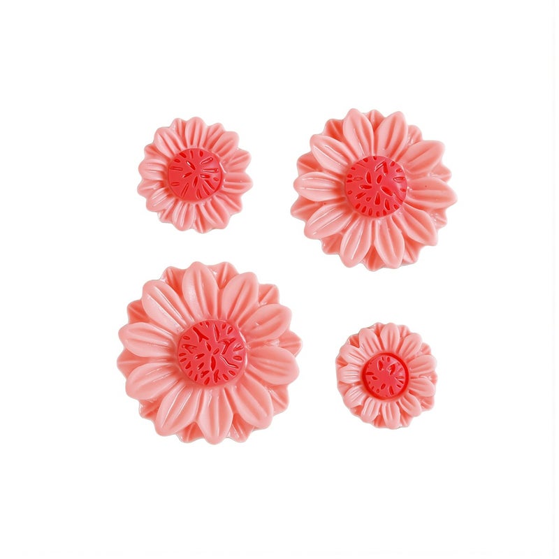 Universal Fit Sunflower Resin Charms 18mm Multi Material Compatible For All Kinds of DIY Projects - Image 2