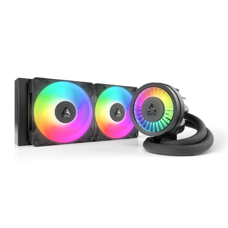 ARCTIC Liquid Freezer III Pro 240 A-RGB - 240 mm AIO CPU Cooler, Water Cooling, 38 mm Radiator, PWM Pump, VRM Fan, for AMD AM5/AM4, Intel LGA1851/1700 Contact Frame - Black - Image 1