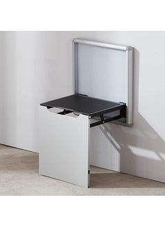 PERK P E R K PERK Folding Chair ShoeChanging Stool WallMounted Home Entrance Hallway Shoe Stool Household Hidden Folding Chair Color White Bathroom Accessories  - Image 1