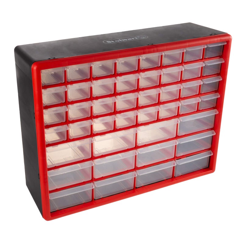 Stalwart Storage Drawers-44 Compartment Organizer Desktop or Wall Mountable Container for Hardware, Parts, Craft Supplies, Beads, Jewelry, and More by Stalwart - Image 1