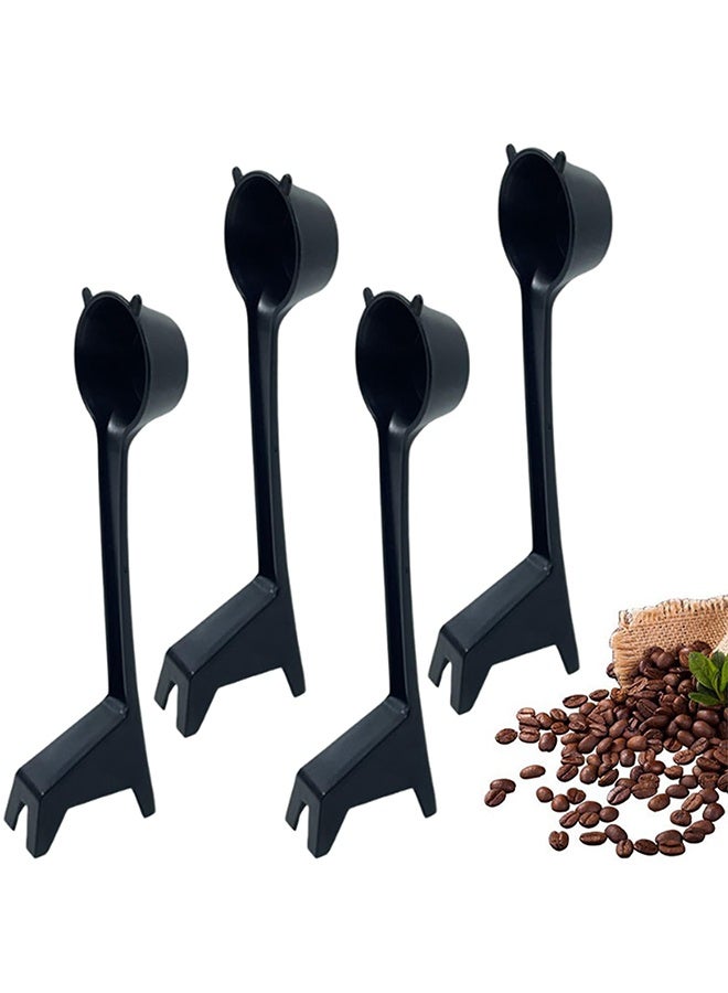 4 Pcs Creative Cartoon Giraffe Shaped Coffee Spoon, Cute Coffee Bean Powder Dosing Spoon for Office Kitchen Bar Use - Image 1