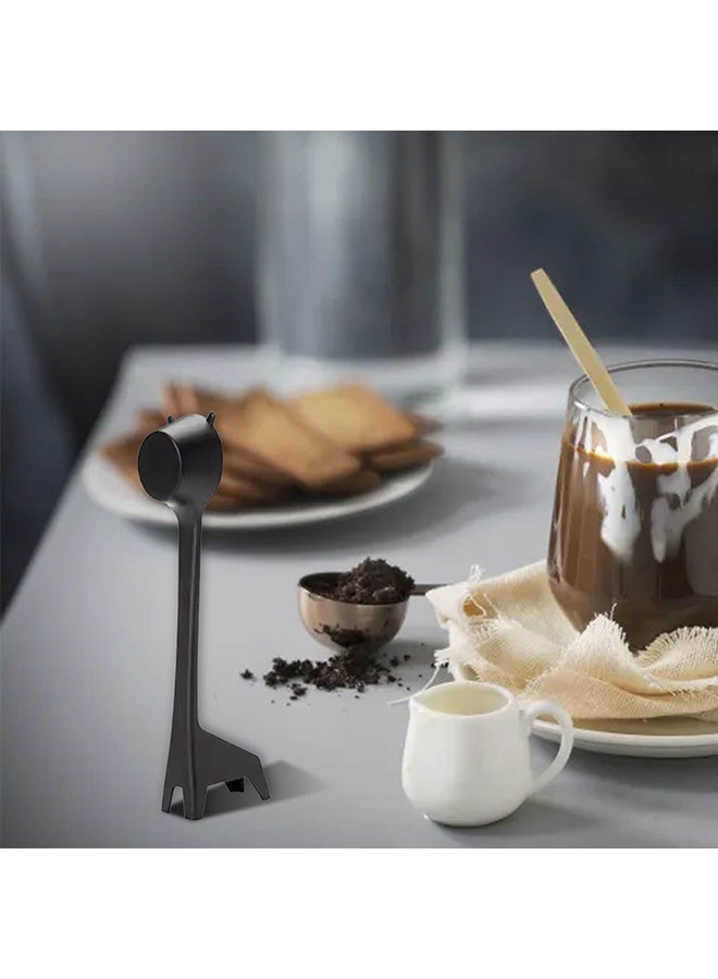 4 Pcs Creative Cartoon Giraffe Shaped Coffee Spoon, Cute Coffee Bean Powder Dosing Spoon for Office Kitchen Bar Use - Image 5