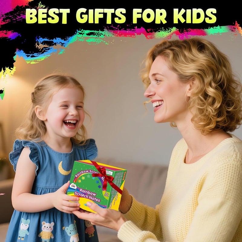 ZMLM 165 Rainbow Scratch Paper Art Notes: Kids Valentines Day Crafts Gifts Age 4 5 6 7 8 9 10 Years Old Girls Boys Toys Students Classroom Prizes School Activity Easter Basket Stuffers Essentials - Image 5
