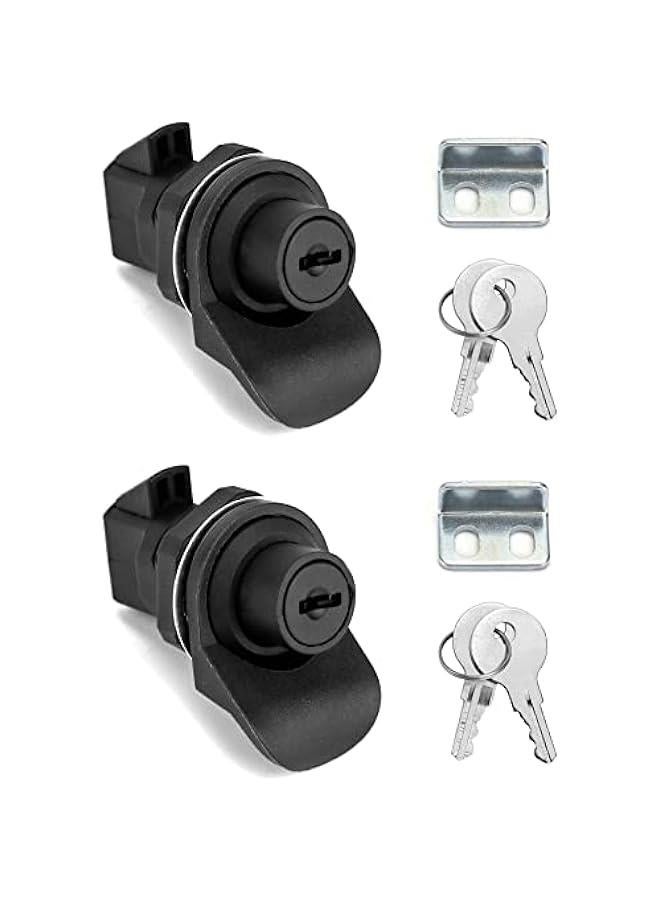 Arabest Push on Latch, 2 Pack Plastic Push-to-Close Latches for Boat/Motorcycle Glove Box Locks  - Image 1