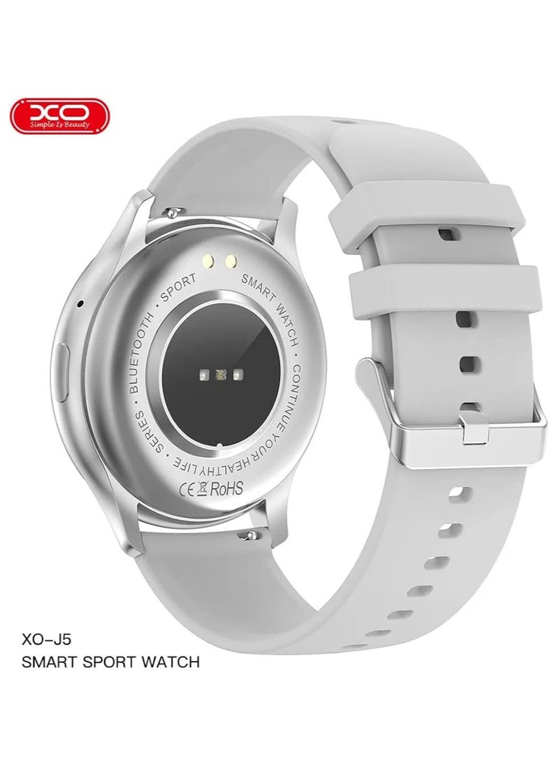 XO XO J5 Smart Watch for Men Women AMOLED screen Round Display Long Battery Life Fitness Tracker Heart Rate Sleep Monitor Multi Sports Modes Compatible with Android iPhone Smart Watches  - Image 4