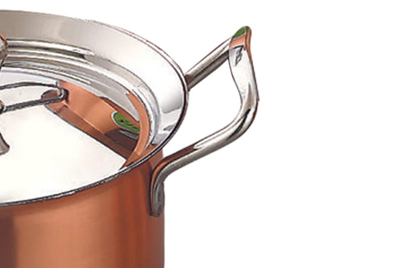 JVL وعاء/هندي من الفولاذ المقاوم للصدأ مع غطاء ومقبض مجموعة 750، 1100، 1700 مل، 3 قطع، مجموعة هندي من النحاس الكامل للطهي، مجموعة هندي للمطبخ، مجموعة هندي للتقديم JVL-NP-FC1 - Image 3