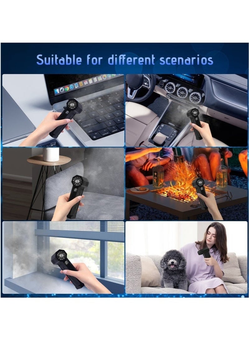 WALALLA Mini Air Blower 180000 RPM Portable Mini Jet Dry Blower, 4 Speeds Adjustable Electric Air Duster With with Flashlight 10000 mAh for Computer Keyboard,Outdoors,Car,Home - Image 4