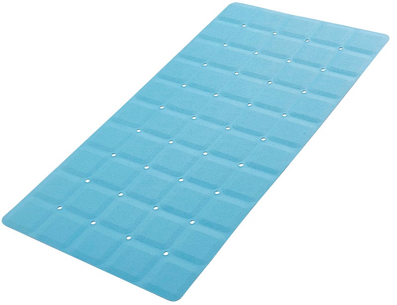 Webos Webos Foldable Silicone Bathtub Mat Jumbo Size Heavy Duty Safety Bath Mat for Tub Without Suction Cups Non Slip Bath  Shower Mat for Textured Reglazed Refinished Tub Blue 358 x 177 
