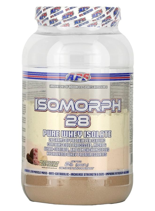 APS Isomorph 28 Pure Whey Isolate Neapolitan Ice Cream 2 lb (907 g) - Image 1
