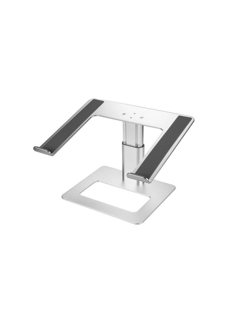 Aluminum Silver Laptop Stand with Adjustable Height - Image 2
