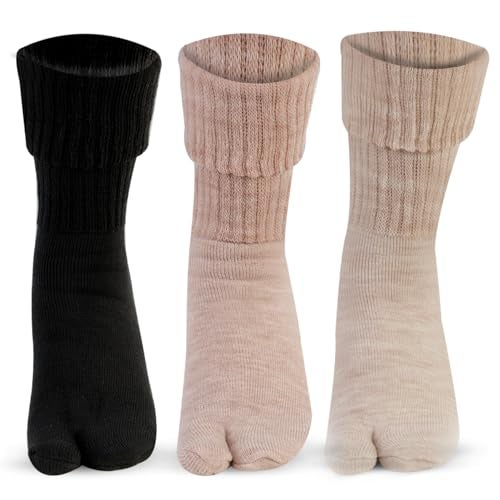 Bonjour Womens Thumb Socks (Pack of 3) (BROGWL-17A-PO3)(Colors & Print May Vary) - Image 4