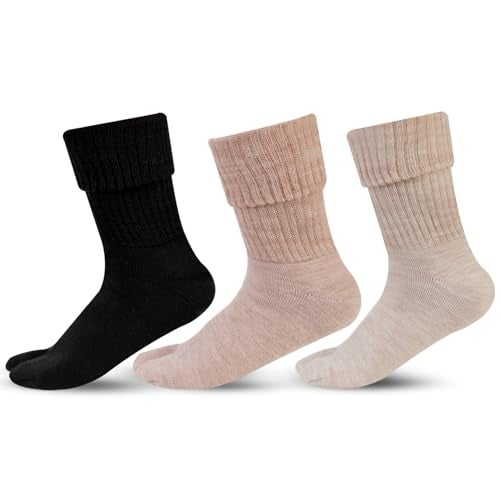 Bonjour Womens Thumb Socks (Pack of 3) (BROGWL-17A-PO3)(Colors & Print May Vary) - Image 2