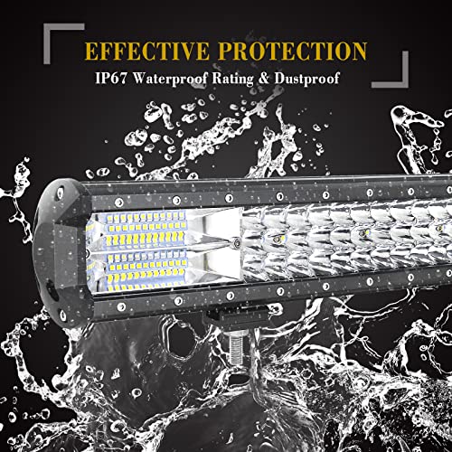 SKYWORLD 15 inch 216W Magnetic Car LED Light Bar with 12V Wiring Harness Cable Kit + Strong Magnetic Base Mounting Bracket Holder Off Road Truck SUV 4x4, Driving Fog Lights 6000K White - Image 4