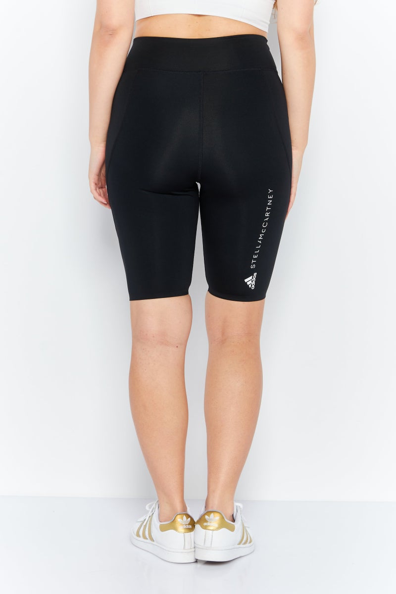 Adidas شورتات تدريب رياضية للنساء من أديداس بتصميم ستيلا مكارتني، أسود - Image 4
