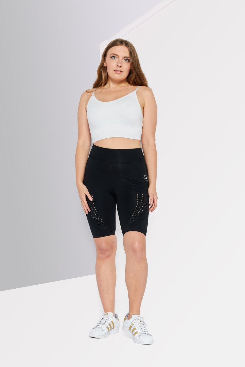 Adidas شورتات تدريب رياضية للنساء من أديداس بتصميم ستيلا مكارتني، أسود - Image 2