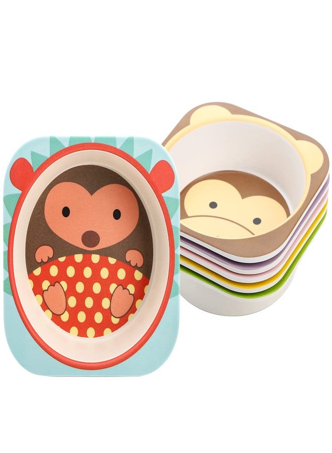 Lyellfe 6 Pack Bamboo Bowls, 10 Oz Unbreakable Bowl, Fun Bowl Tableware Cereal Bowls for Soup Noodle Pasta, BPA Free, Dishwasher Safe - Image 3