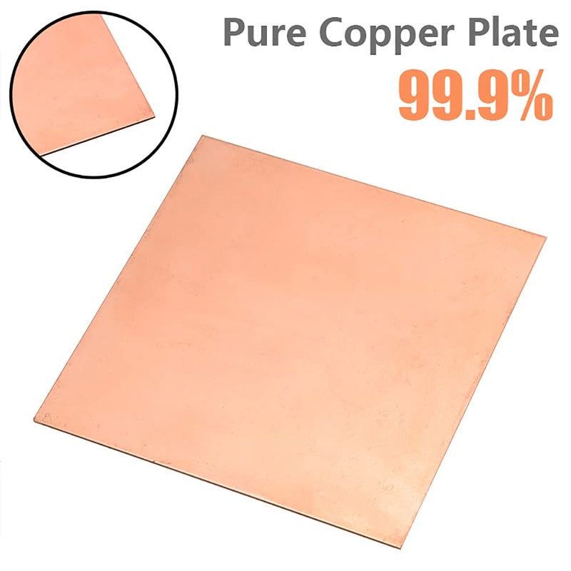لوح صفيح نحاسي نقي 2 مم × 100 مم × 100 مم لفن DIY وقوالب صناعية - Image 5
