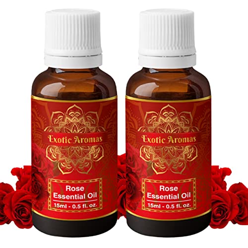 Exotic Aromas Rose Essential Oil (15Ml + 15Ml) Pack of 2 - Image 1